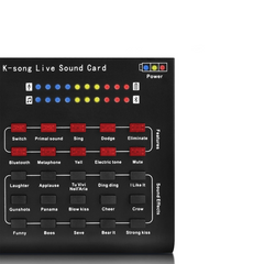 Voice Changer Sound Mixer Board For Live Card Multiple Effects Audio Singing Equipment