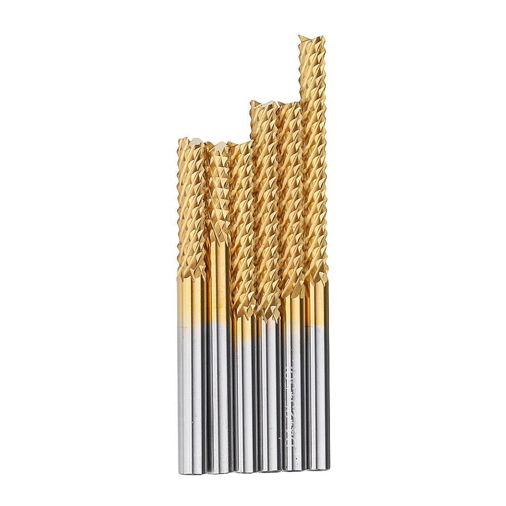4mm Shank 12-32mm Tungsten Carbide End Mill Titanuim Coated PCB Milling Cutter