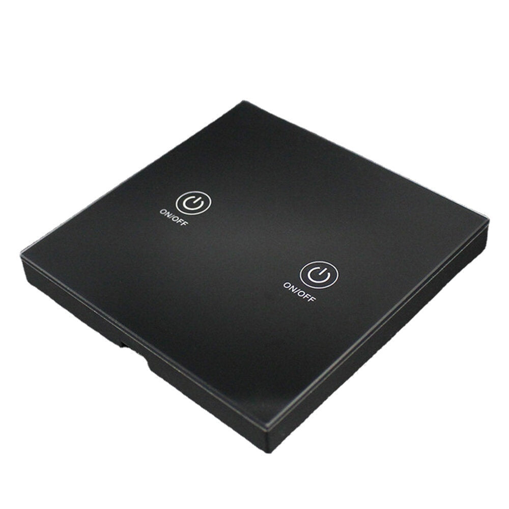 Wall Touch Remote Control Switch Wireless RF Transmitter Tempered Glass Panel 1 Channel 433MHz 86