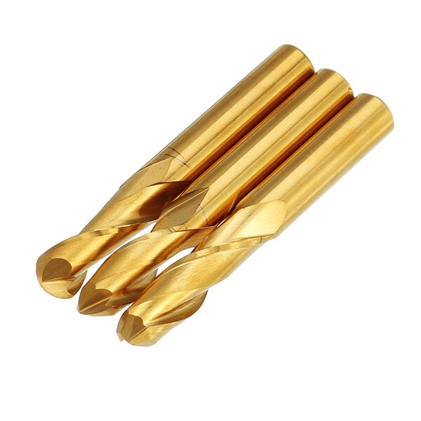 6mm Shank 2 Flutes Ball Nose End Mill Cutter 15/17/22mm Titanium Coated CNC Cutting Tool