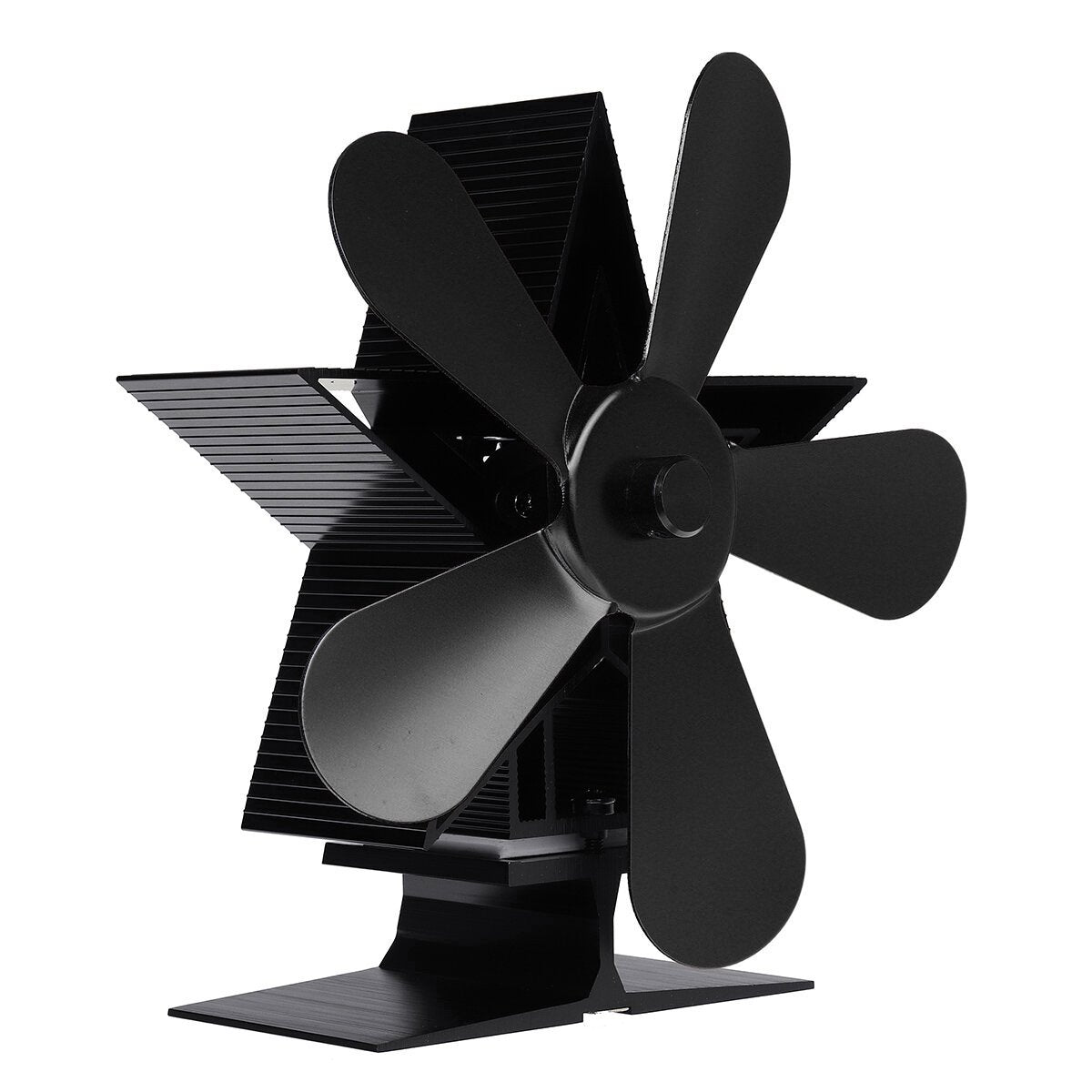 4 Blades Heat Powered Wood Stove Fan Eco Friendly Wood Log Burner Fireplace Fan