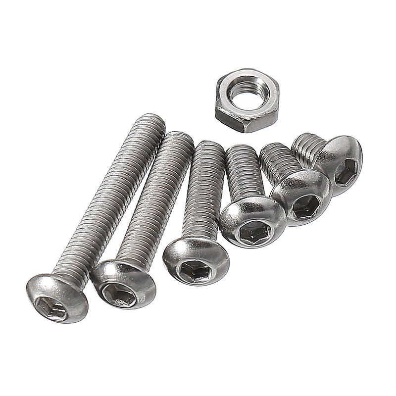 M3SH3 M3 Stainless Steel Hex Socket Button Head Cap Screws Bolts Nuts Assortment 230pcs