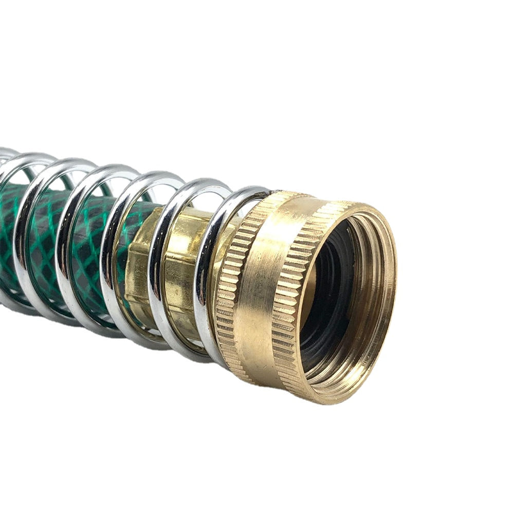 3/4'' Brass Coil Spring Hose Tube Threaded Garden Faucet Spring Coupling Adapter Hose Protector Irrigation Tap Connector Extension Pipes Fittings