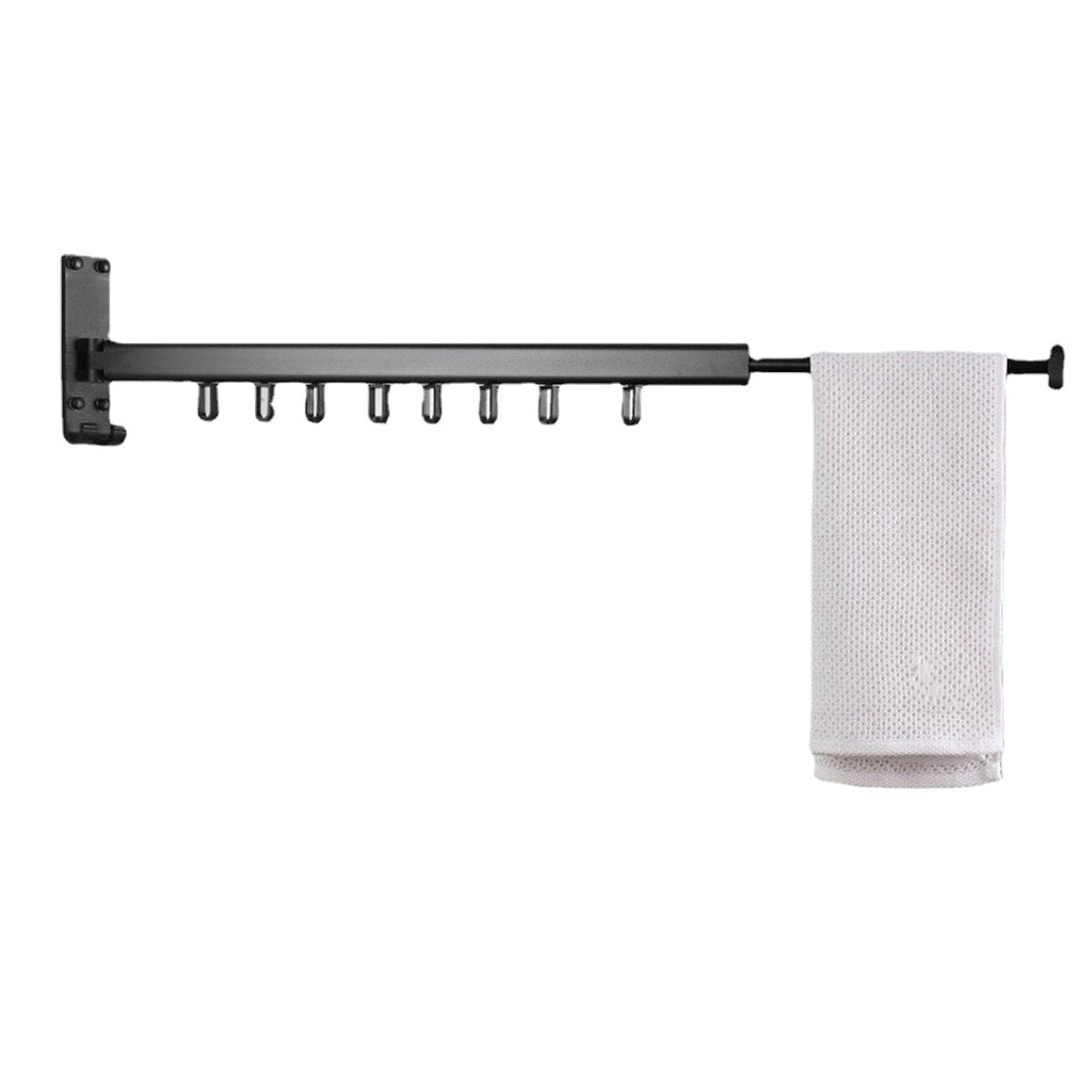 Folding Clothes Hanger Wall Mounted Telescopic Drying Rack Balcony Room Outdoor