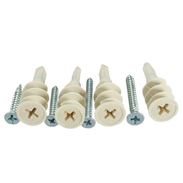 10Pcs Nylon Plate Board Cavity Wall Plug Fixing Speed A Anchor With Screws