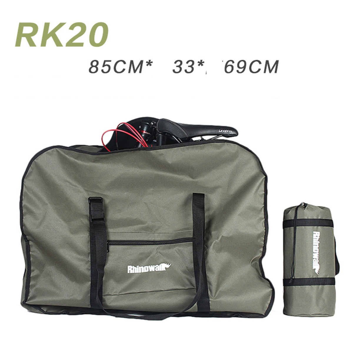 Portable Folding Bike Bicycle Carrier Carry Packing Storage Bag Cover