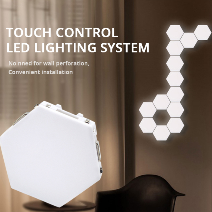 LED-Wall Touch Sensor Quantum Lamp Wall Light Home Decoration Modern Creative Honeycomb Modular Assembly Helios Adsorption