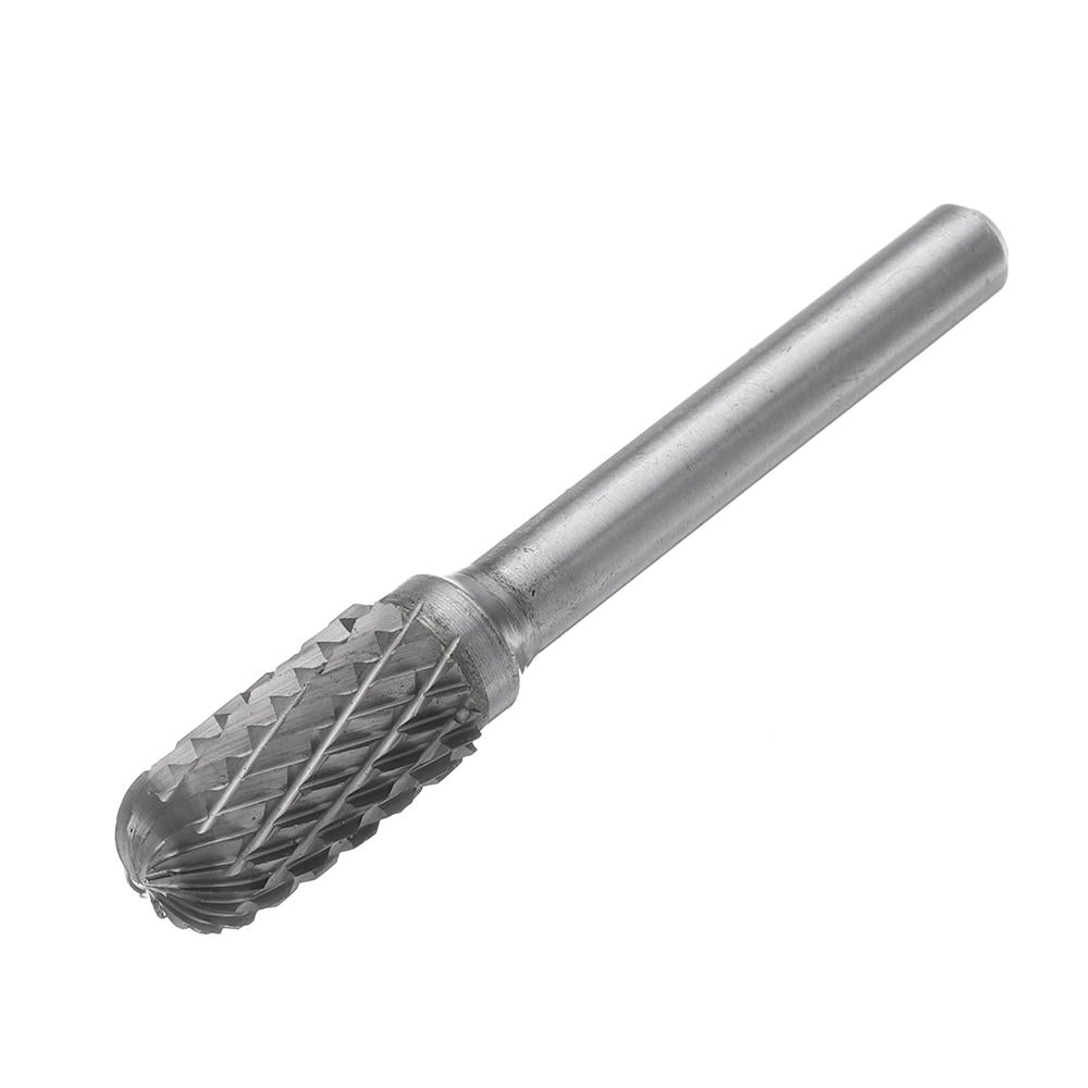 5Pcs DGCFA 6x10mm Double Cut Tungsten Carbide Rotary Burr Set 6mm Shank for DIY Wood Carving Metal Polishing Engraving Drilling