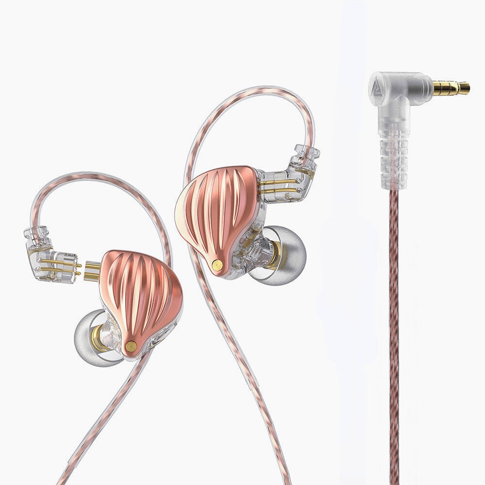 Dynamic In-Ear Earphones Monitor Metal Wired Earphone ENC Noise Cancelling Sport Music Headphones with Detachable Cable