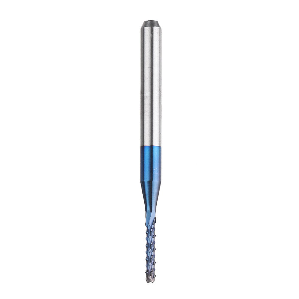 10pcs 1.7-2.0mm Blue NACO Coated PCB Bit Carbide Engraving Milling Cutter For CNC Tool Rotary Burrs
