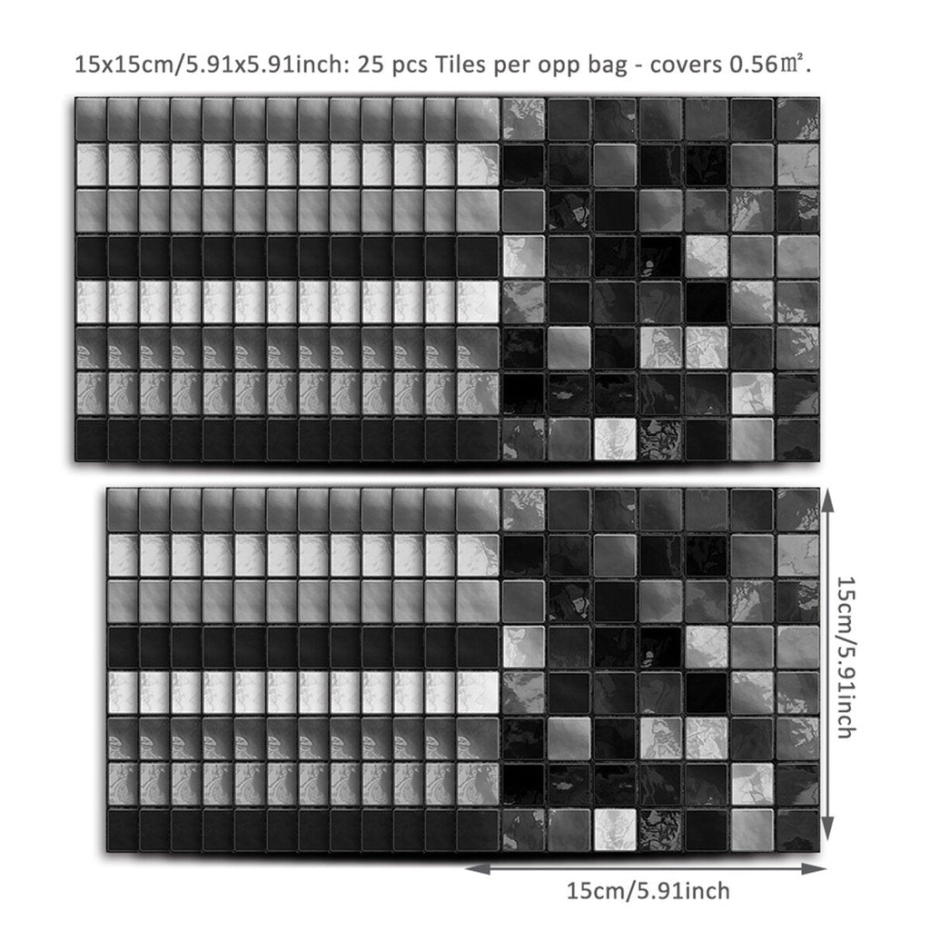 Kitchen Tile Stickers Bathroom Modern Style Sticker Self-adhesive Wall Decoration