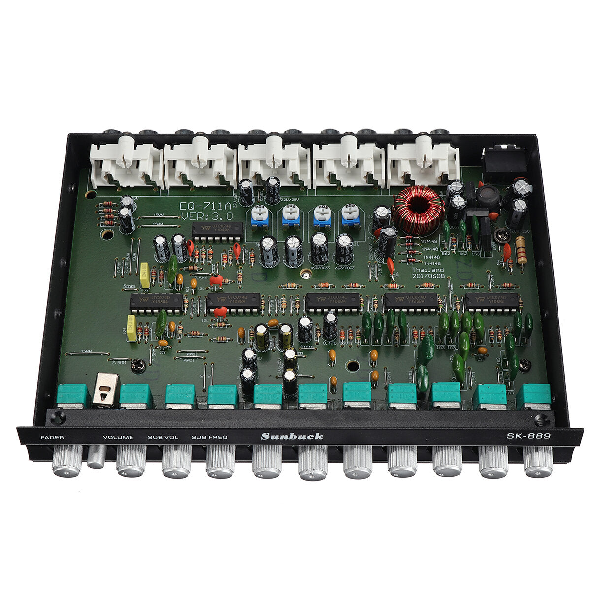 Car Power Amplifier 7 Channel 12V Car Digital Subwoofer Amplifier Home Audio Amplifier for Cars Home Theater