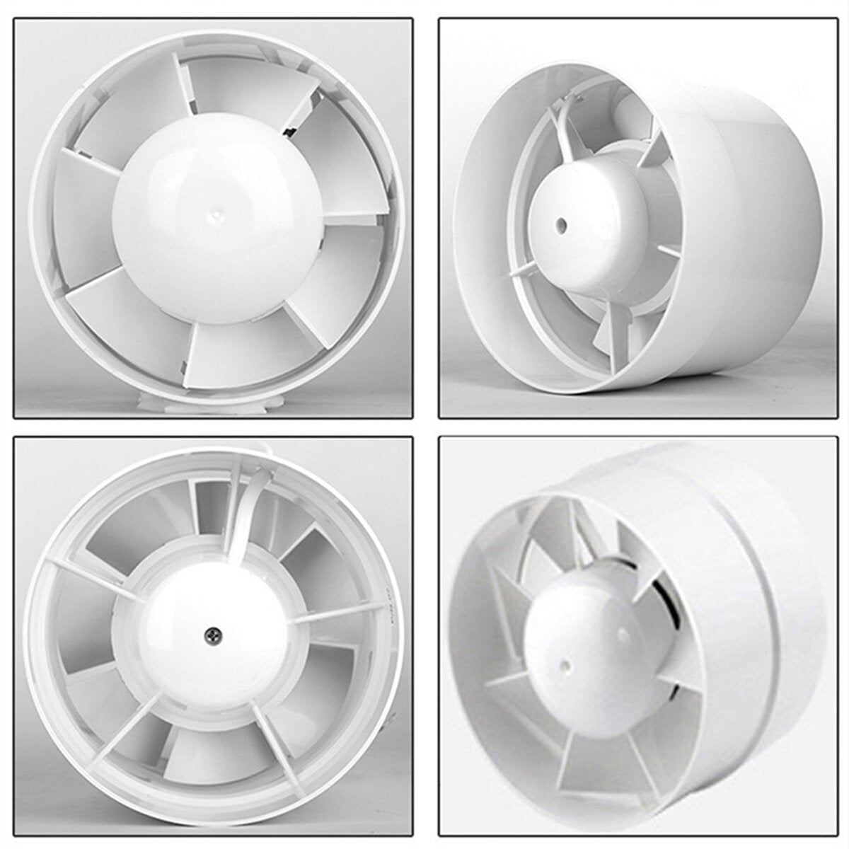 4 Inch Circular Duct Fan Exhaust Fan Flow Booster Fan Bathroom Kitchen Oil Fume