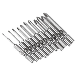 11Pcs 802 1.6-6.0mm Cross-Screwdriver Bits Set 6mm Round Shank Electric Screwdriver Bits