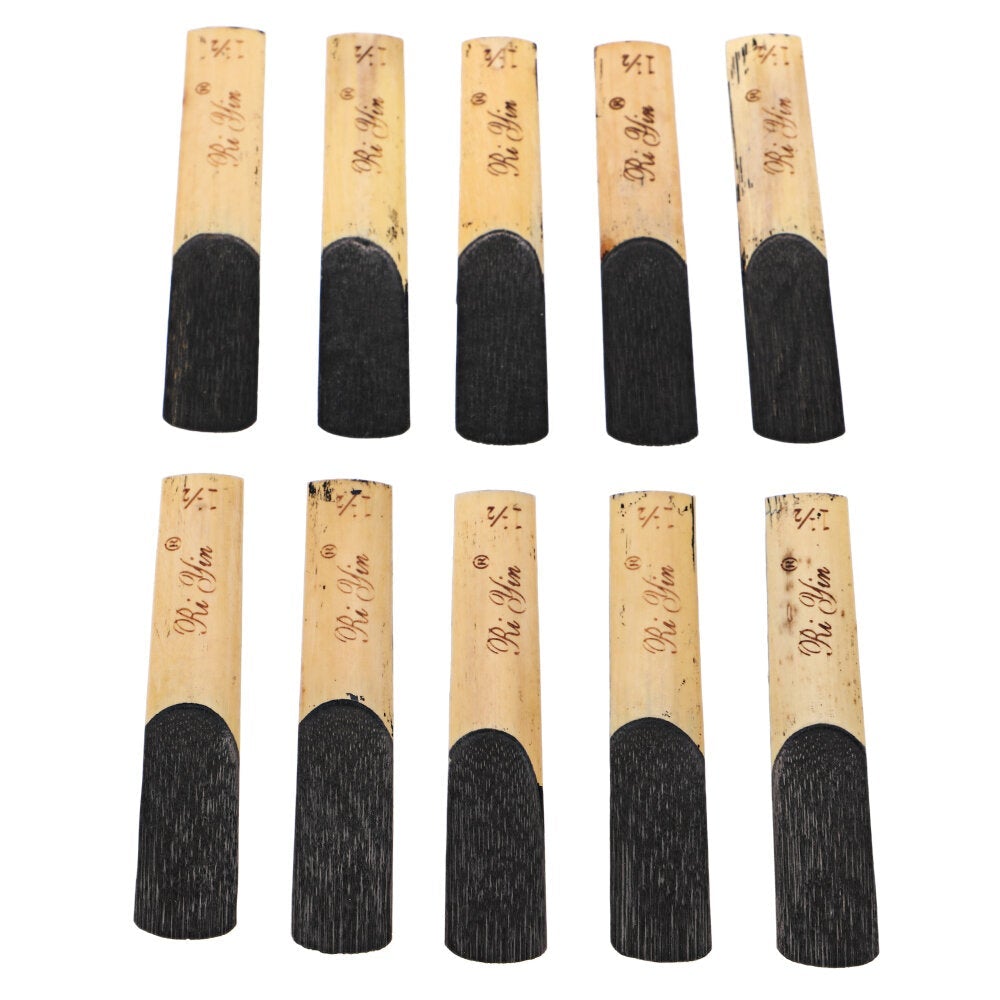 10pcs Clarinet Reeds Set Bb Tone Strength 1.5 Wind Instrument Reed Instrument Parts For Saxophone