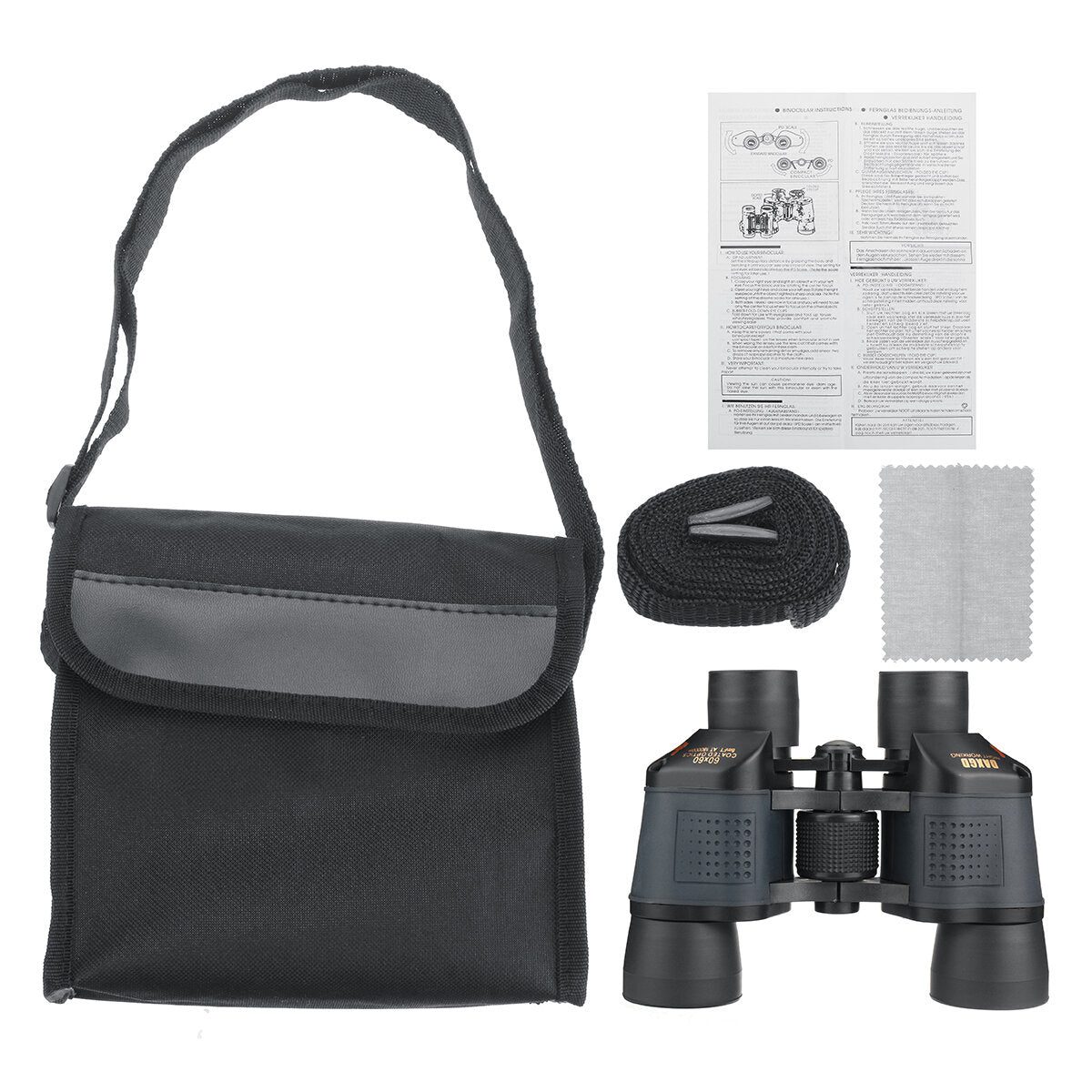 60x60 Outdoor BAK4 Prisms Large View HD Binoculars Low Night Vision Ightseeing Business Investigation Bird Watching Camping