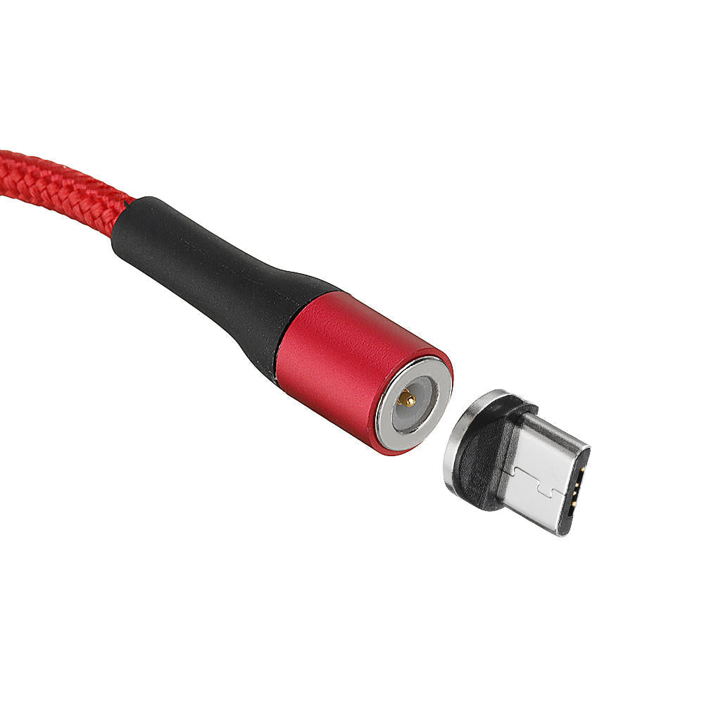 Micro USB LED Magnetic Braided Fast Charging Cable 1M For Tablet Smartphone