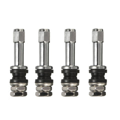 4pcs Universal Chrome Flush Mount Metal Tire Tyre Valve Stems Bolt With Cap TR48