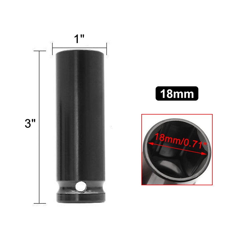Electric Wrench Opening Hexagonal Sleeve Spanner Sleeve Shelf Deep Impact Socket