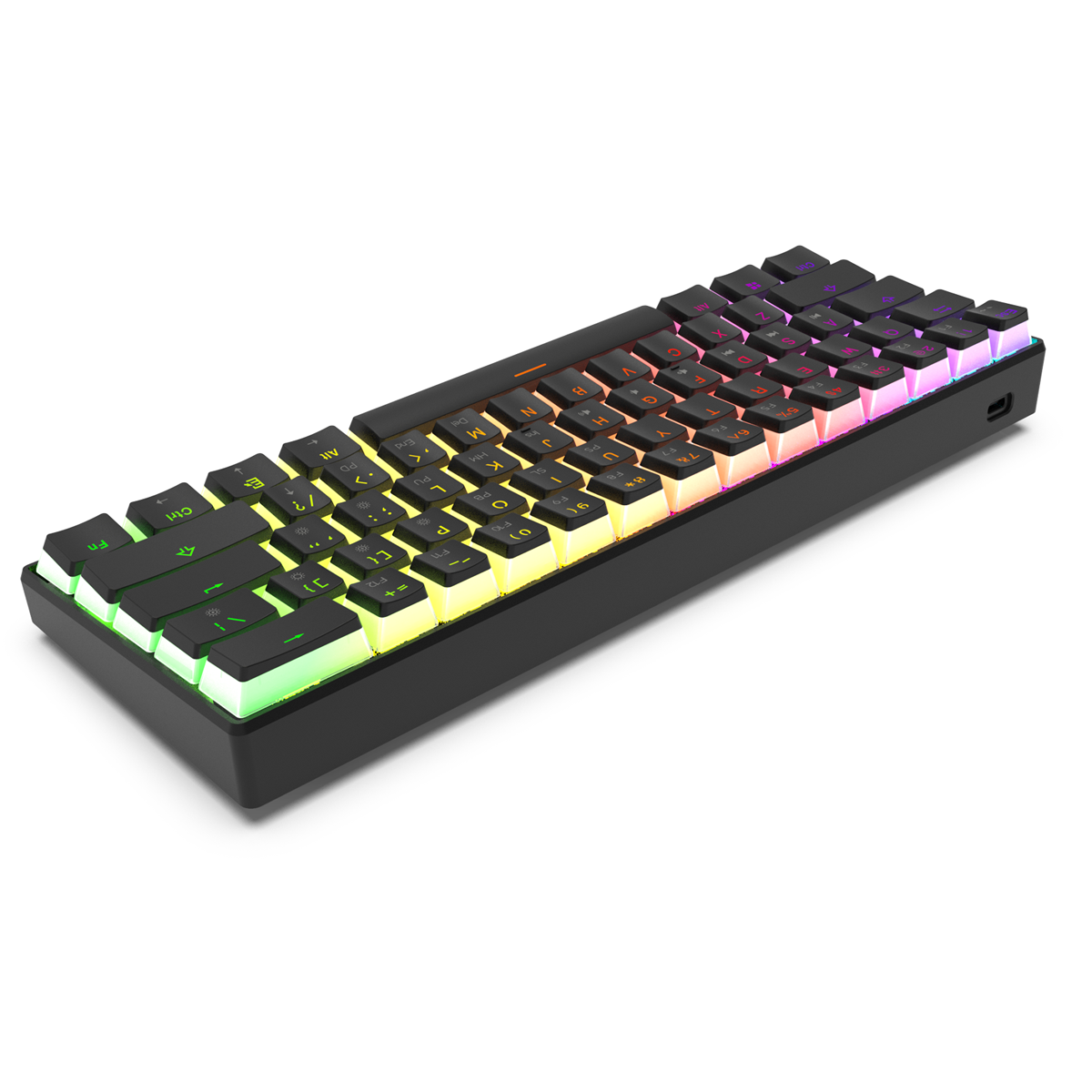 Wired Mechanical Keyboard Optical Switch Pudding Keycaps RGB 61 Keys Hot Swappable Gaming Keyboard New Version