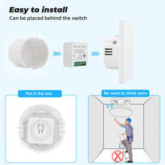 Smart Wifi 16A 10A Light Switch Dual Control Voice Remote Control Switch Breaker Work with Amazon Google Home