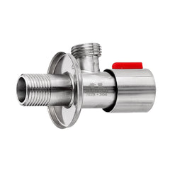 Stainless Steel Brushed Hot & Cold Water Triangle Valve G1/2 Thread Angle Valves w/ Rotatable Switch for Toilet Sink Heater