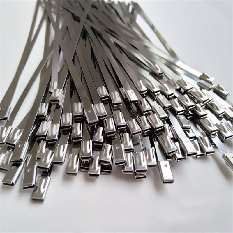 100Pcs 10x200/300/400mm Stainless Steel Zip Tie Cable Organizer Ties