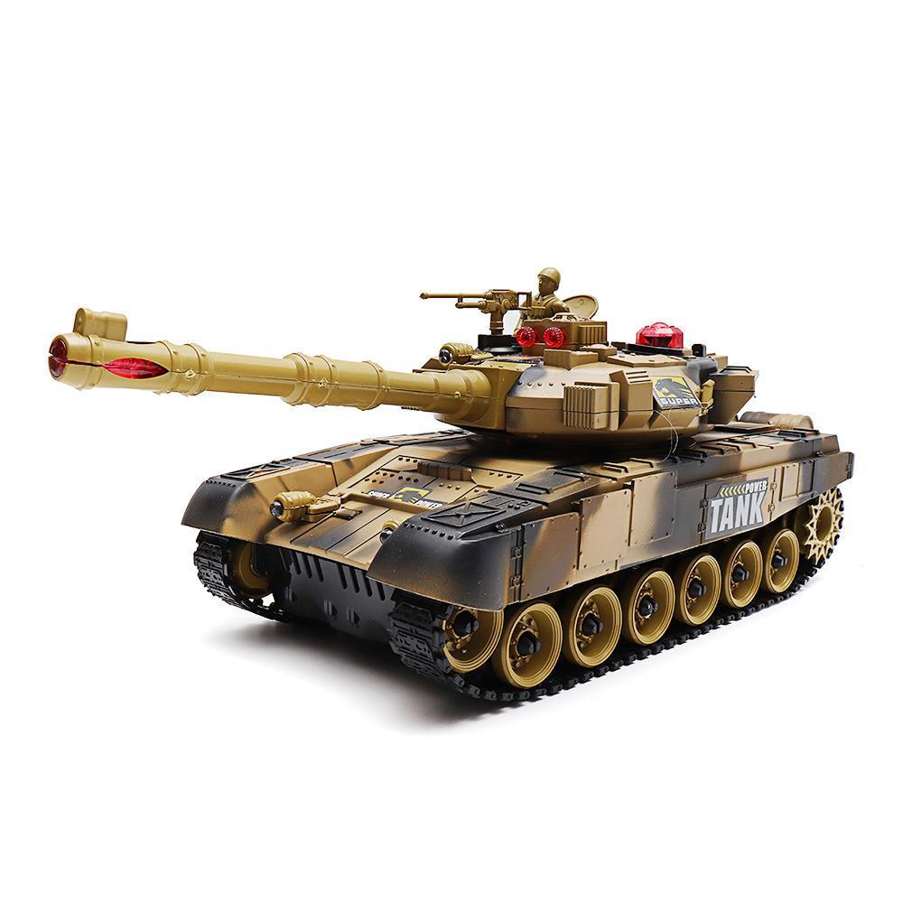 Plastic 2.4G 10CH RC Tank With Light Sound RC Car Toys