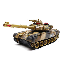 Plastic 2.4G 10CH RC Tank With Light Sound RC Car Toys