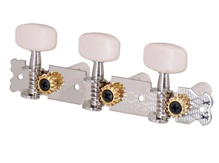 2Pcs Acoustic Classical Guitar Tuning Pegs Machine Heads Tuners Guitar Parts White