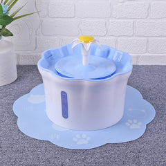 Automatic Pet Drinking Fountain 2.6L DC5V USB Charging Lily Shape-with/without Mat