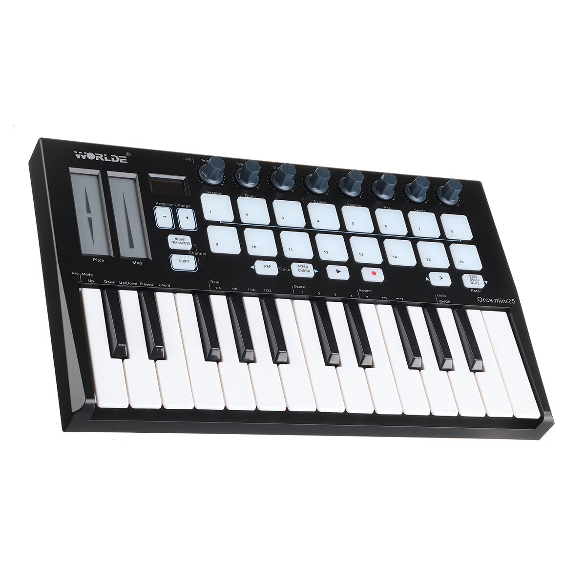 Orca Mini25 Portable 25-Key USB MIDI Keyboard Controller