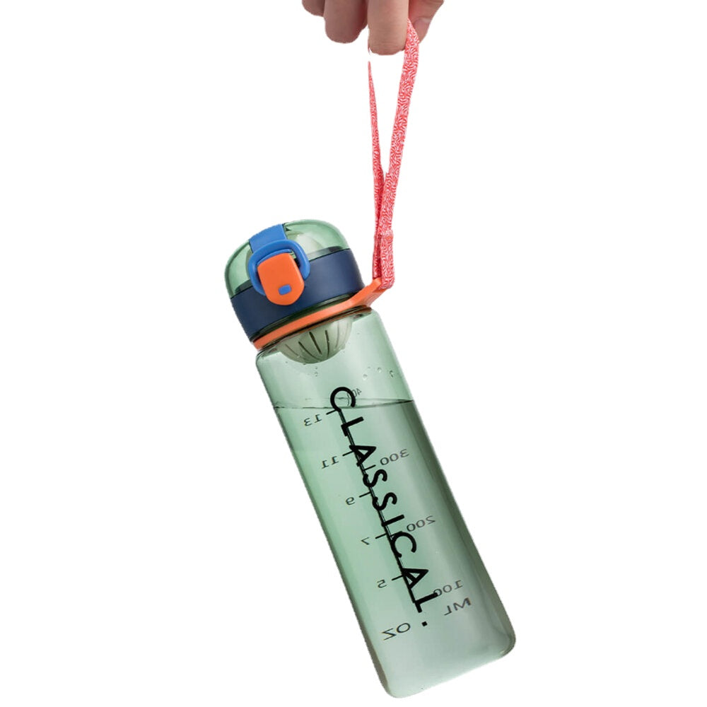 500ml BPA Free Water Bottle with Locking Flip-Flop Lid Leakproof Dustproof Cap Colorful Sport Water Bottle Camping Travel From