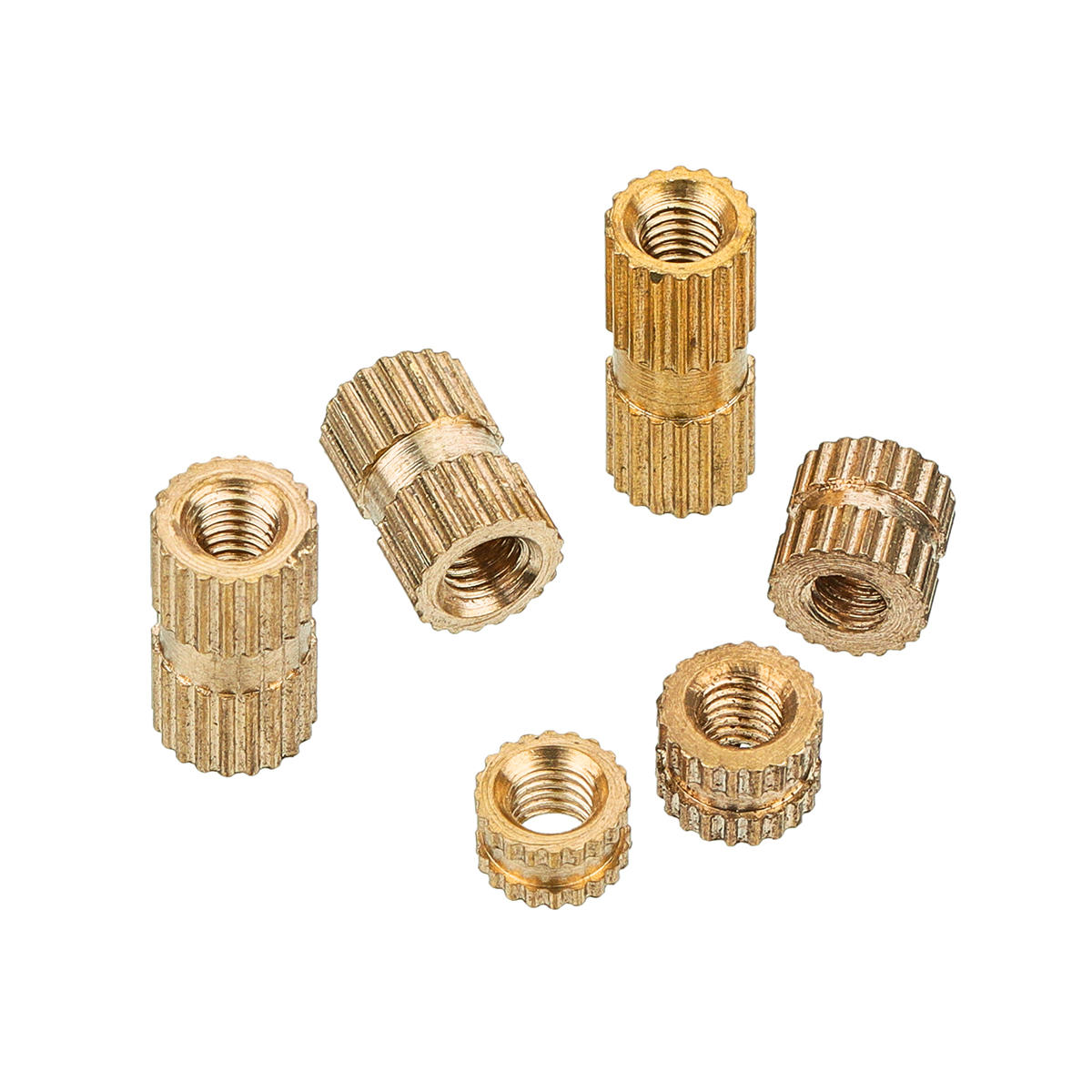 M3BN5 150Pcs M3 Knurled Brass Threaded Insert Nut Female Thread Embedment Nuts Assortment