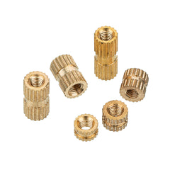 M3BN5 150Pcs M3 Knurled Brass Threaded Insert Nut Female Thread Embedment Nuts Assortment