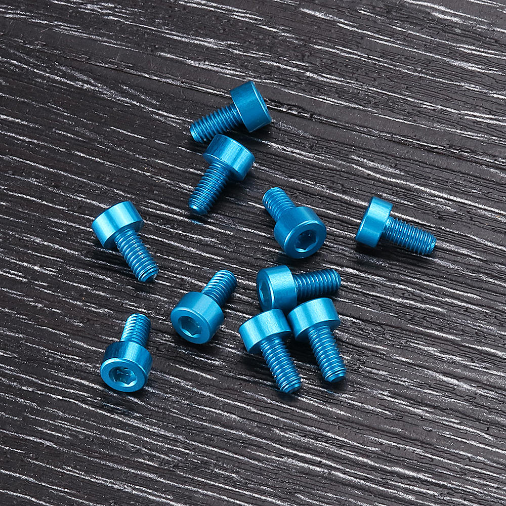 10Pcs M36mm Hex Socket Screw M3 Cap Head Bolt 7075 Aluminum Alloy Multicolor