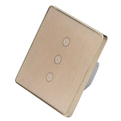 Wifi 3Gang Smart Switch EU Standard Metal Frame Wire Drawing Light Control Switch WF-WS033 100-240V 2.4 GHz