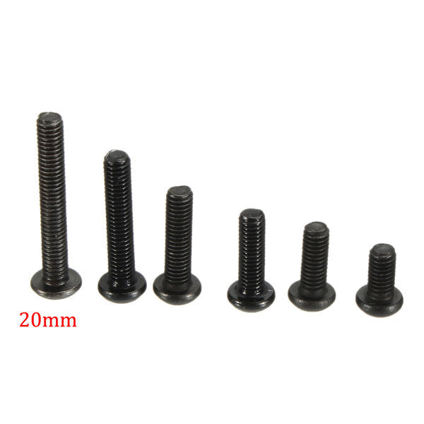 M3CH1 100Pcs M3 Carbon Steel Button Head Hex Socket Cap Screw Bolt Metric Allen Bolt