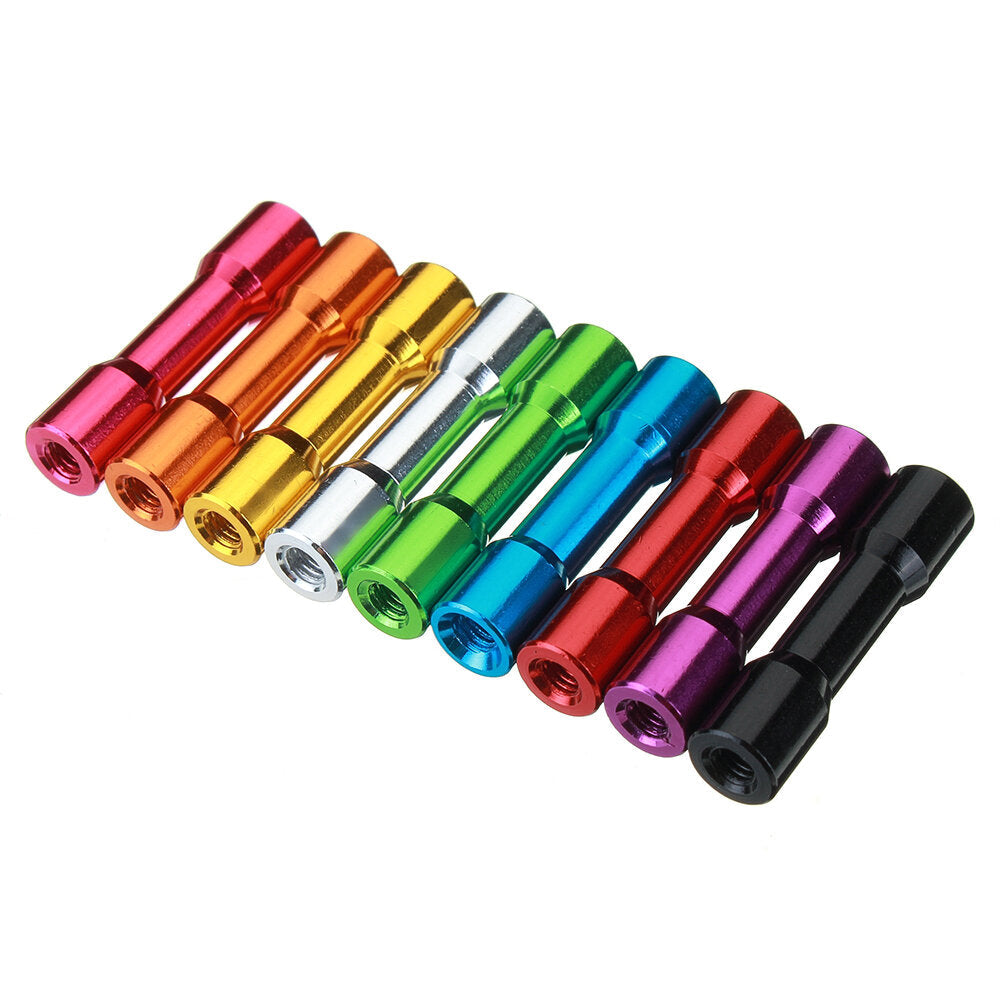 M3AS12 10Pcs M3 25mm Aluminum Alloy Standoff Spacer Round Column MultiColor Smooth Surface