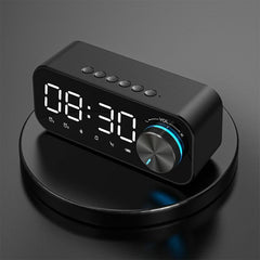 Bluetooth Subwoofer Music Player Speaker Alarm Clock With FM Radio Broadcast And Dual Alarm Clock Settings