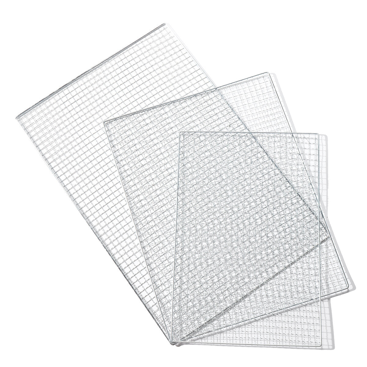 5Pcs/Set BBQ Grill Net Fish Vegetable Barbecue Steel Grid Grilling Cooking Tools