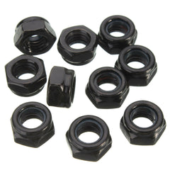 50pcs Carbon Steel Hex Nut Nylon Insert Lock Nut M2/M2.5/M3/M4/M5/M6/M8/M10/M12