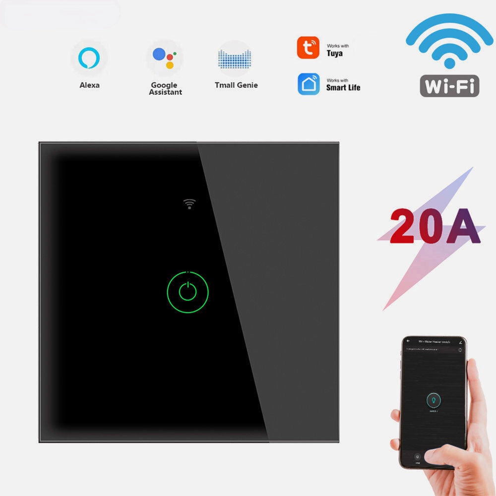 Wifi Switch EU Plug Smart Touch Switch Mobile Phone Remote Alexa Voice Control