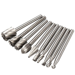 10pcs HSS Router Bit Burr For Dremel and Rotary Engraving Wood Working Tool