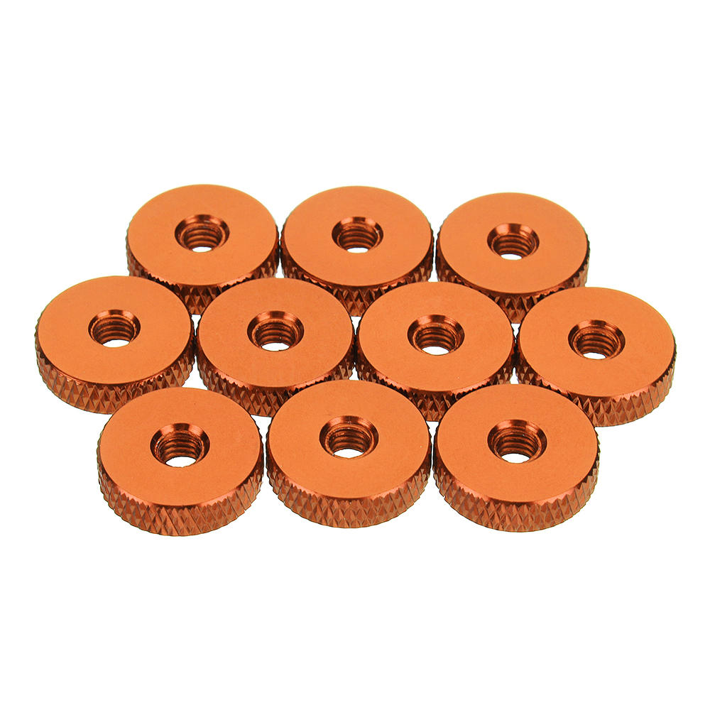 M4AN3 10Pcs M4 Manual Knurled Thumb Screw Nut Spacer Flat Washer Aluminum Alloy Multicolor