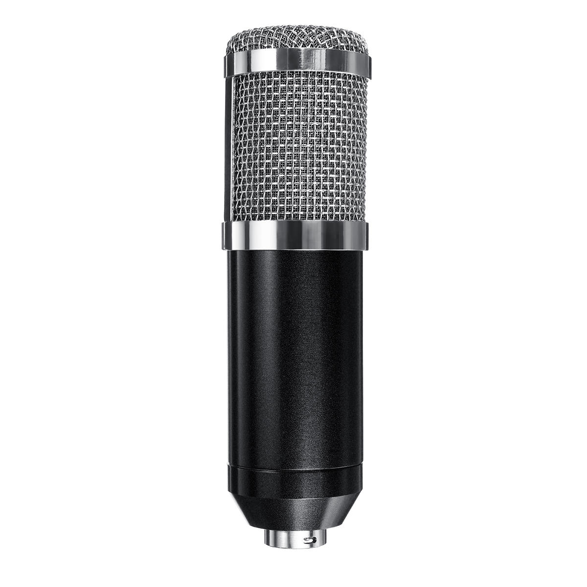 Condenser Microphone Live Broadcast Mic Computer Karaoke Large Diaphragm with Bracket for Youtube