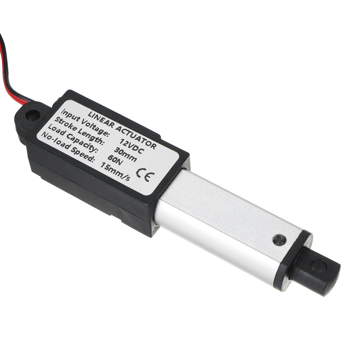 9.5-15-30mm/s DC 12V 30mm Stroke Mini Electric Linear Actuator Motor Aluminum Alloy Linear Actuators Linear Motor Telescopic Rod Lifter