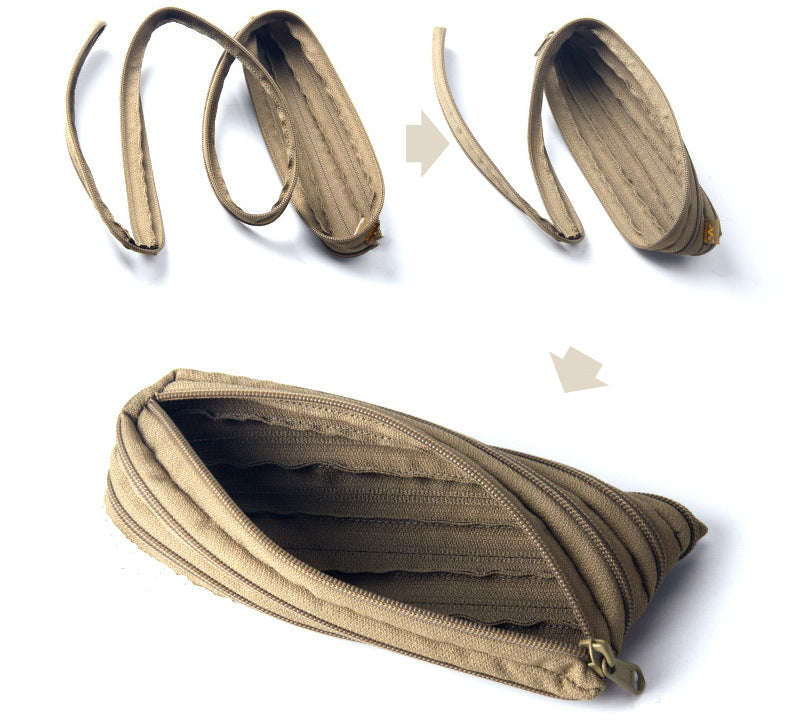 Outdoor Fishing Survival Paracord Zipper Bag Sports Parachute Cord Rope Handbag