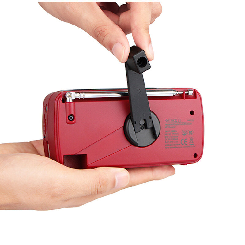 Weather FM AM Radio Emergency SOS Handcrank Solar Receiver With Bluetooth MP3 Player Digital Recorder