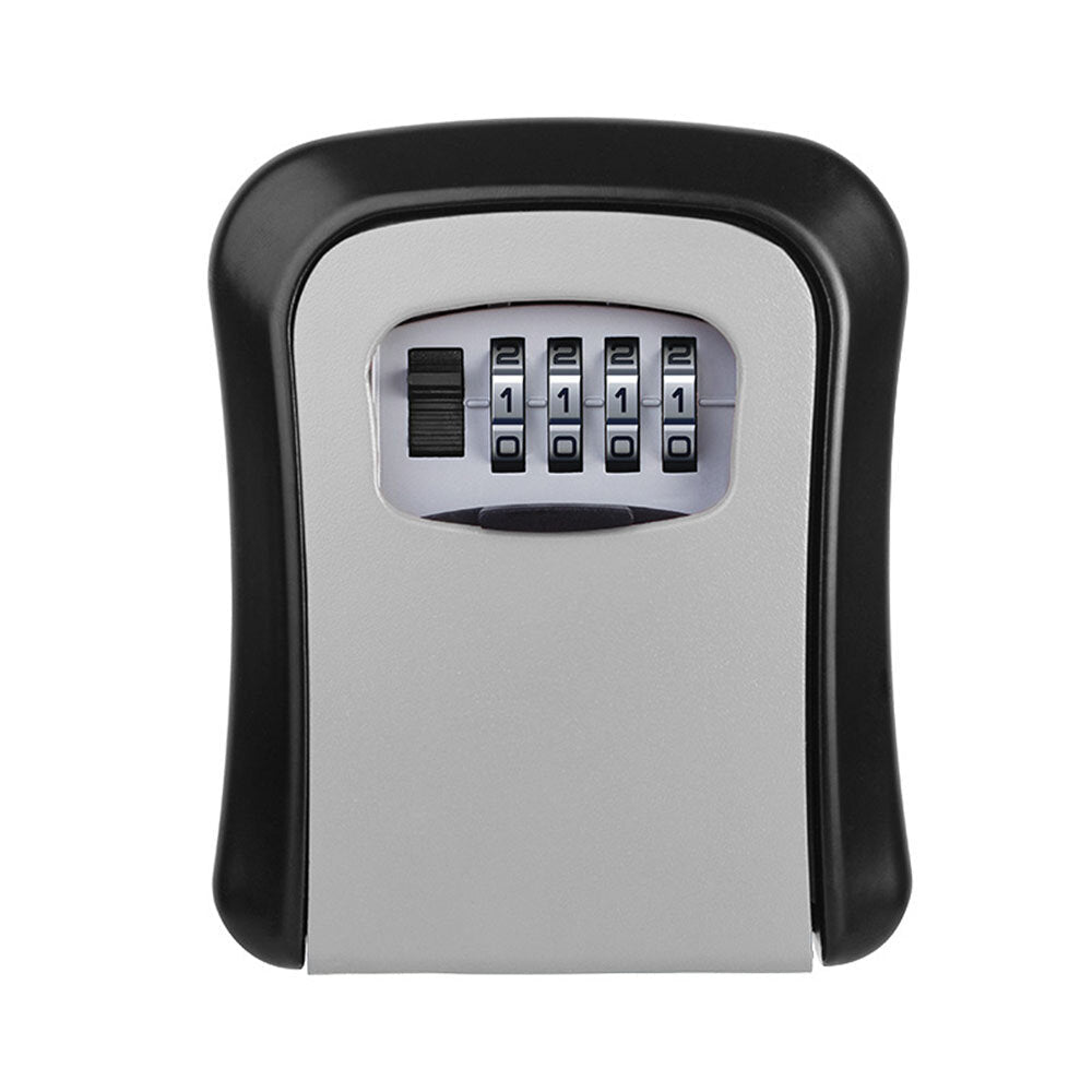 Aluminum Alloy Password Box Wall Mounted Key Lock Box 4 Digit Code Combination Key Storage Lock Box for Realtor Construction Room Escape